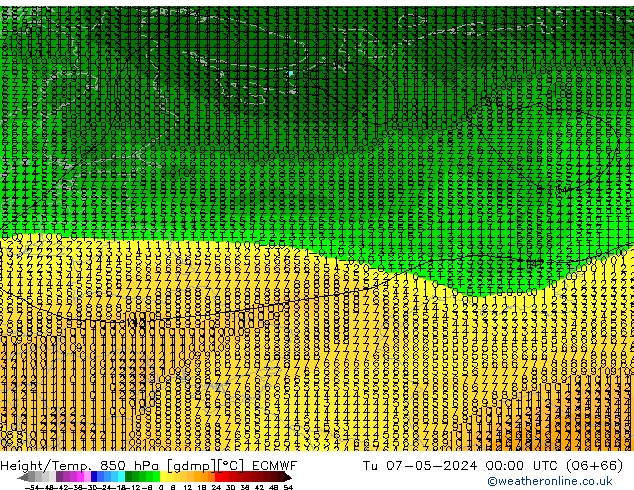 Z500/Rain (+SLP)/Z850 ECMWF Di 07.05.2024 00 UTC