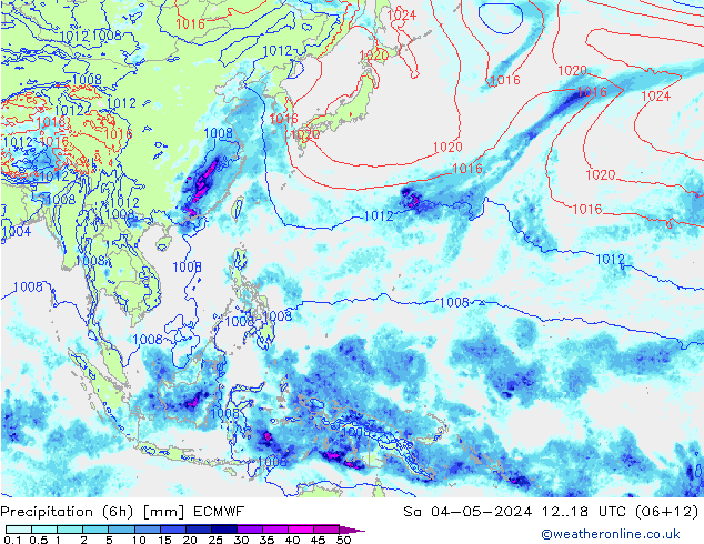 Z500/Rain (+SLP)/Z850 ECMWF  04.05.2024 18 UTC
