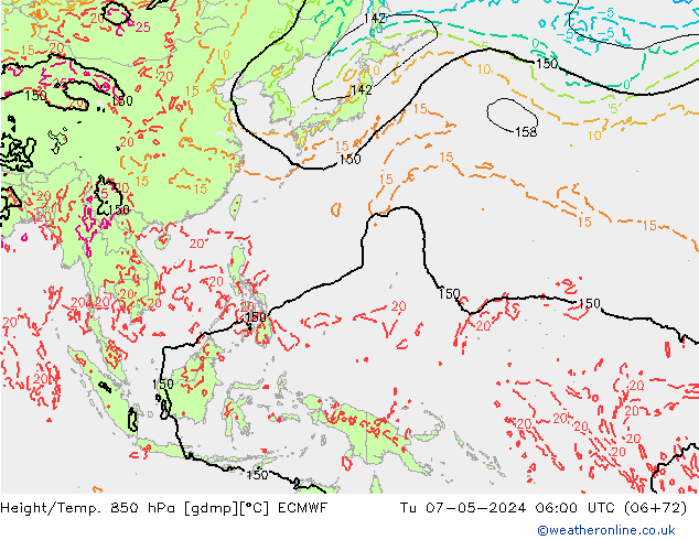 Z500/Rain (+SLP)/Z850 ECMWF Tu 07.05.2024 06 UTC