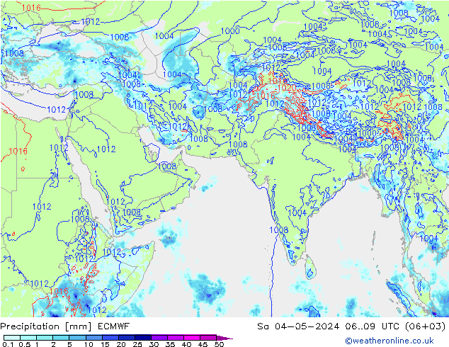 降水 ECMWF 星期六 04.05.2024 09 UTC