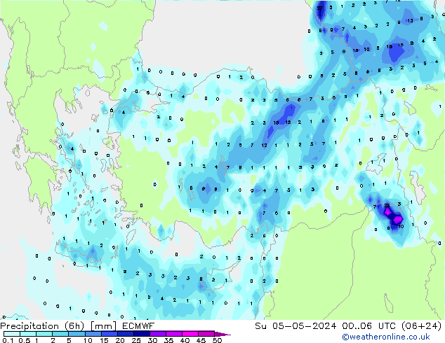 Z500/Rain (+SLP)/Z850 ECMWF dom 05.05.2024 06 UTC