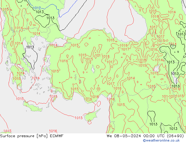 ciśnienie ECMWF śro. 08.05.2024 00 UTC