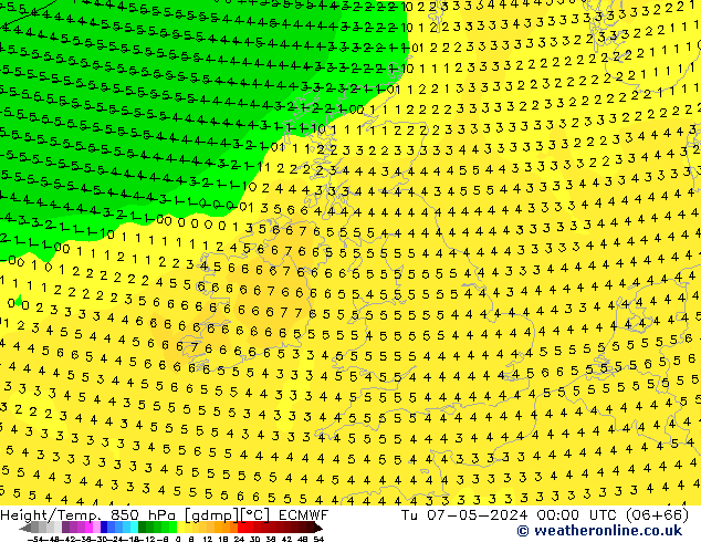 Z500/Rain (+SLP)/Z850 ECMWF Tu 07.05.2024 00 UTC