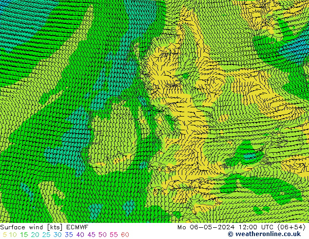 Viento 10 m ECMWF lun 06.05.2024 12 UTC