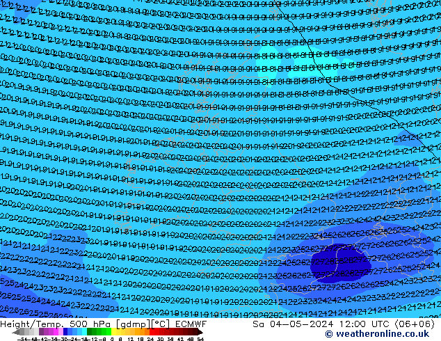 Z500/Rain (+SLP)/Z850 ECMWF  04.05.2024 12 UTC