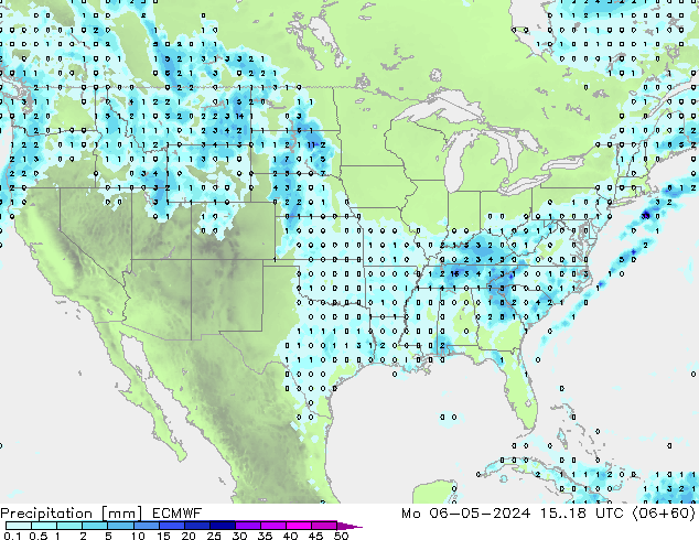 Precipitation ECMWF Mo 06.05.2024 18 UTC