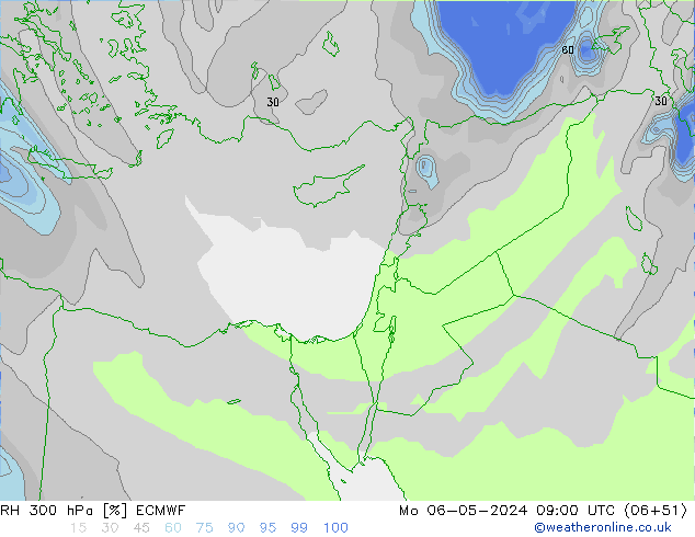 300 hPa Nispi Nem ECMWF Pzt 06.05.2024 09 UTC