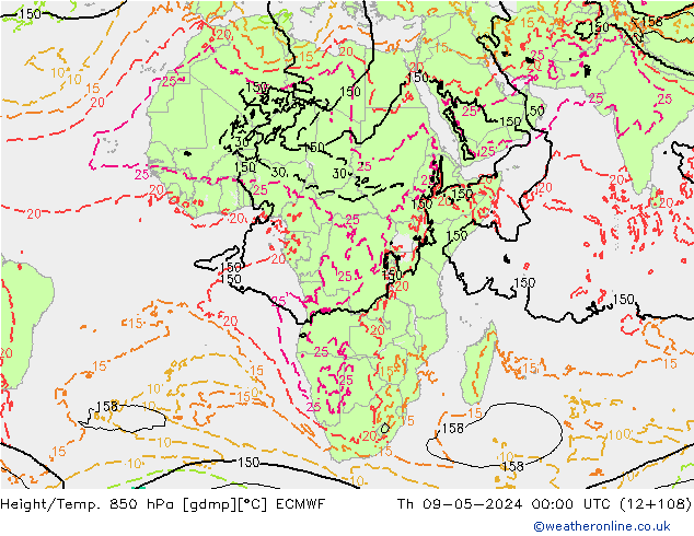Z500/Rain (+SLP)/Z850 ECMWF Th 09.05.2024 00 UTC