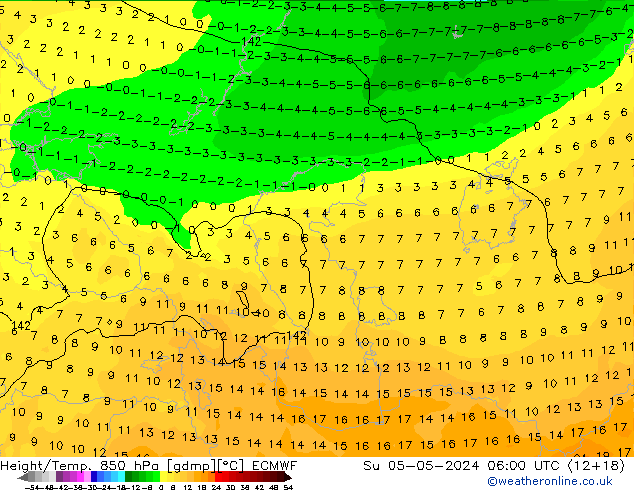 Z500/Rain (+SLP)/Z850 ECMWF Dom 05.05.2024 06 UTC