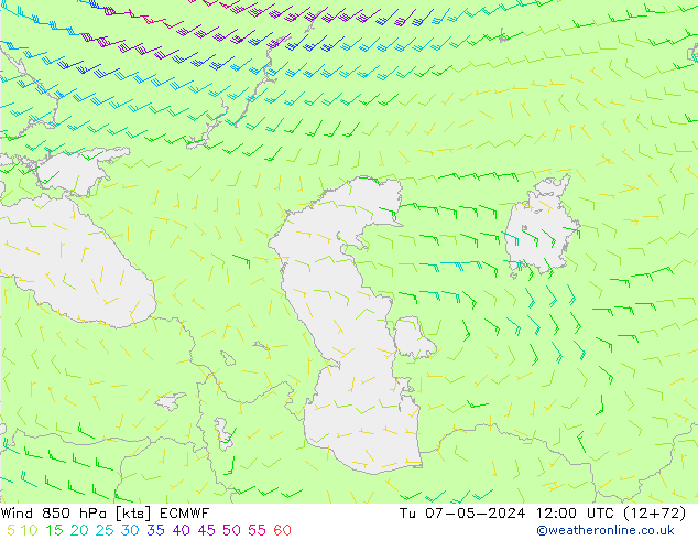  850 hPa ECMWF  07.05.2024 12 UTC