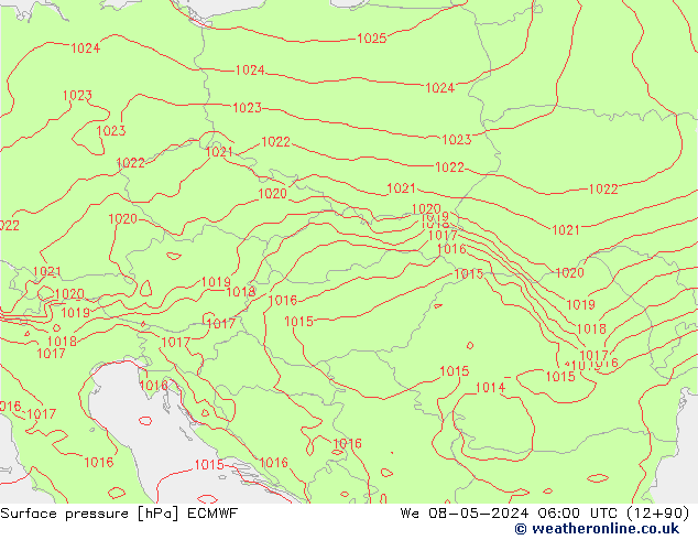 Bodendruck ECMWF Mi 08.05.2024 06 UTC