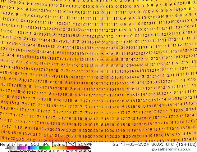 Z500/Rain (+SLP)/Z850 ECMWF sáb 11.05.2024 06 UTC