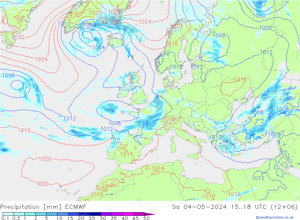 Precipitación ECMWF sáb 04.05.2024 18 UTC