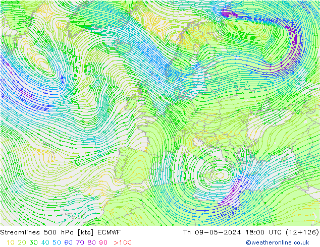  500 hPa ECMWF  09.05.2024 18 UTC