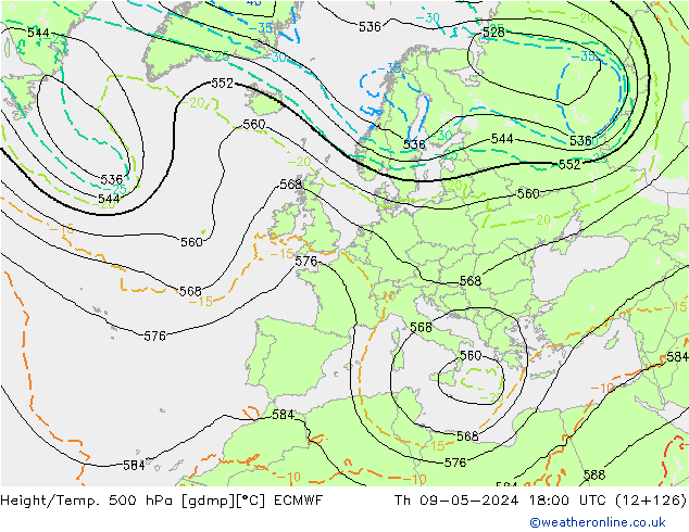 Z500/Regen(+SLP)/Z850 ECMWF do 09.05.2024 18 UTC