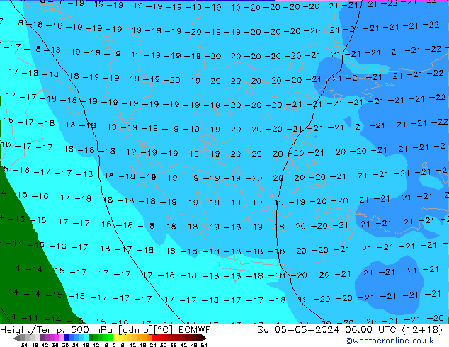 Z500/Rain (+SLP)/Z850 ECMWF Вс 05.05.2024 06 UTC