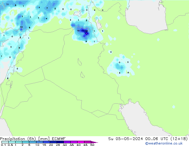 Precipitação (6h) ECMWF Dom 05.05.2024 06 UTC