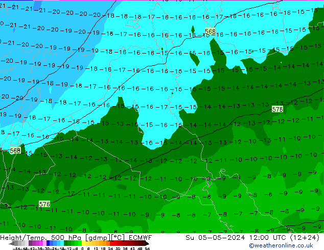 Z500/Rain (+SLP)/Z850 ECMWF dom 05.05.2024 12 UTC