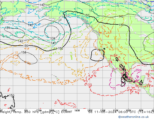 Z500/Rain (+SLP)/Z850 ECMWF  11.05.2024 06 UTC