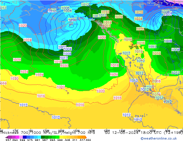 Thck 700-1000 hPa ECMWF Su 12.05.2024 18 UTC