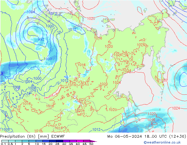 Z500/Regen(+SLP)/Z850 ECMWF ma 06.05.2024 00 UTC