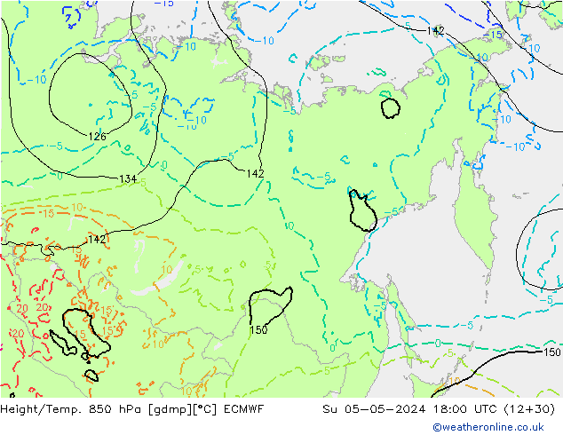 Z500/Rain (+SLP)/Z850 ECMWF Ne 05.05.2024 18 UTC