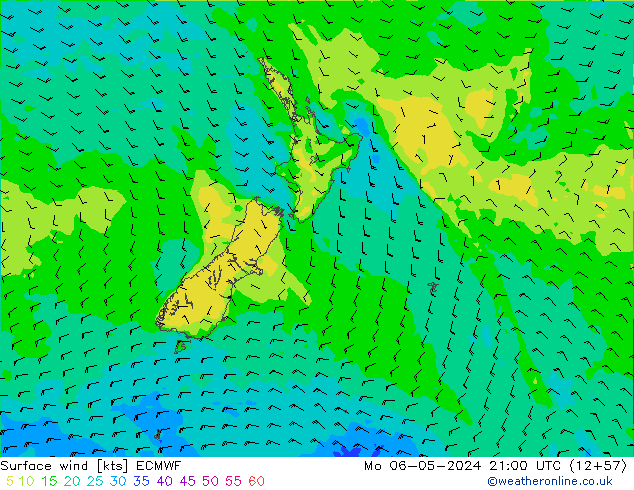 Wind 10 m ECMWF ma 06.05.2024 21 UTC