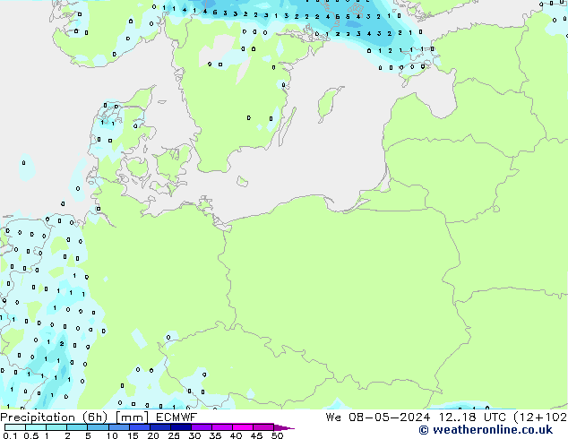 Z500/Rain (+SLP)/Z850 ECMWF St 08.05.2024 18 UTC