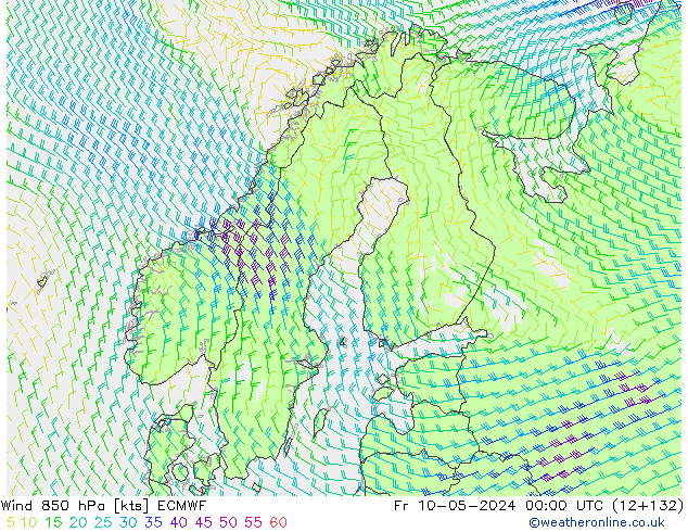 Wind 850 hPa ECMWF Fr 10.05.2024 00 UTC