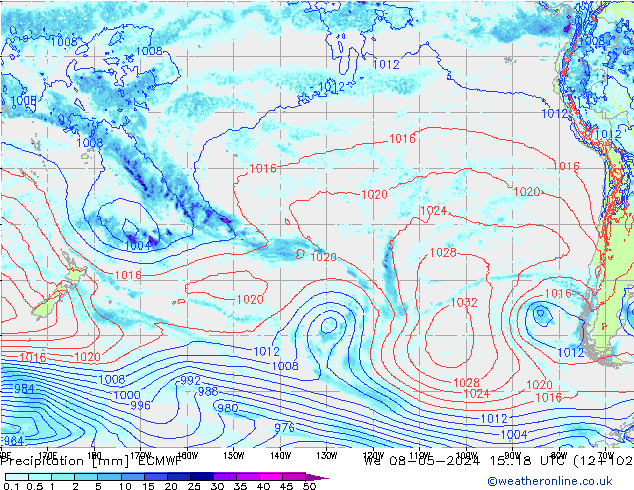 Precipitation ECMWF We 08.05.2024 18 UTC