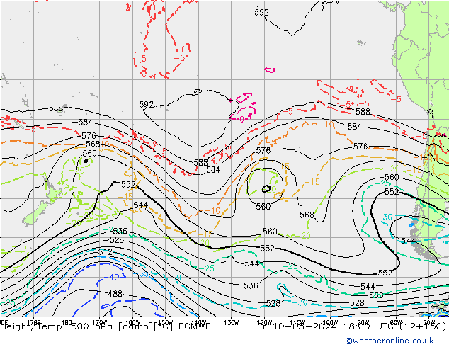 Z500/Rain (+SLP)/Z850 ECMWF Fr 10.05.2024 18 UTC