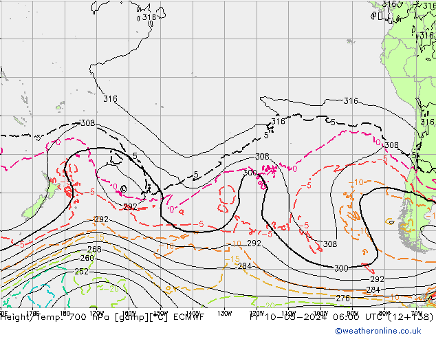 Height/Temp. 700 hPa ECMWF Fr 10.05.2024 06 UTC