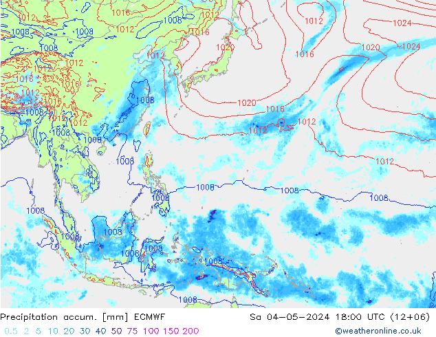 Precipitation accum. ECMWF So 04.05.2024 18 UTC