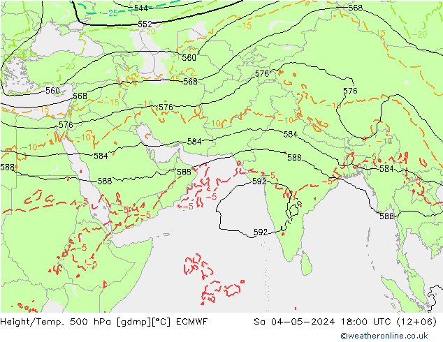 Z500/Regen(+SLP)/Z850 ECMWF za 04.05.2024 18 UTC