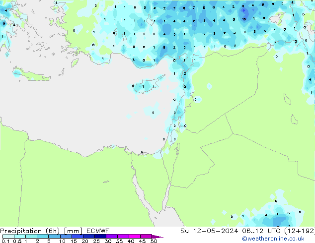 Z500/Rain (+SLP)/Z850 ECMWF  12.05.2024 12 UTC