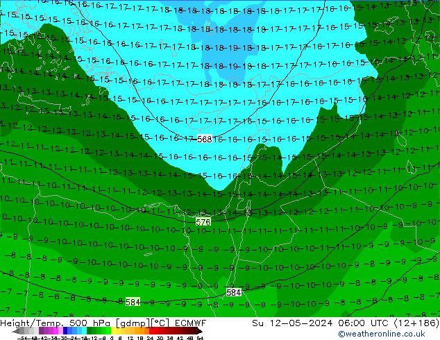 Z500/Rain (+SLP)/Z850 ECMWF Su 12.05.2024 06 UTC