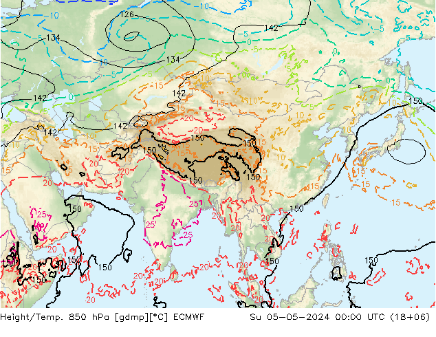 Z500/Rain (+SLP)/Z850 ECMWF Su 05.05.2024 00 UTC