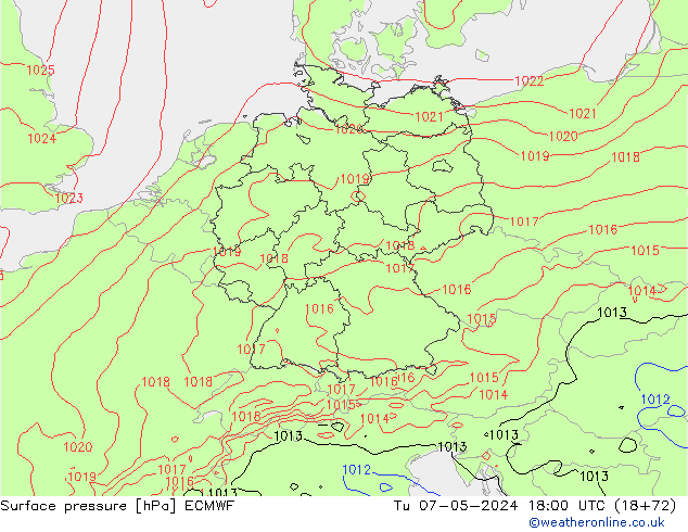 pression de l'air ECMWF mar 07.05.2024 18 UTC