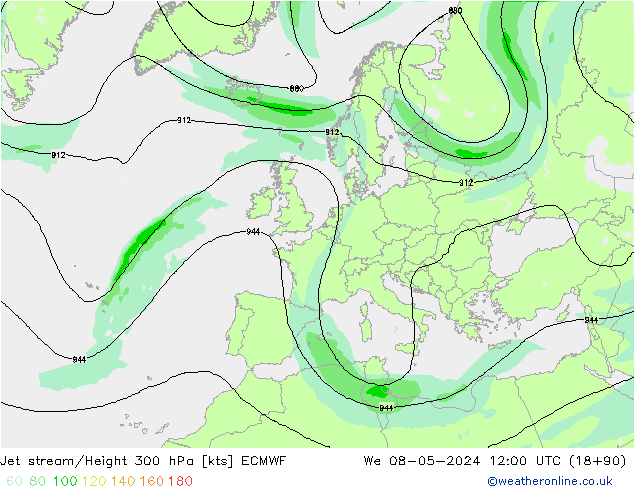 Polarjet ECMWF Mi 08.05.2024 12 UTC