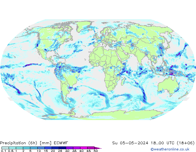 Prec 6h/Wind 10m/950 ECMWF So 05.05.2024 00 UTC