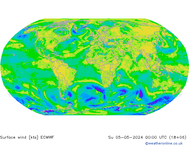 Prec 6h/Wind 10m/950 ECMWF So 05.05.2024 00 UTC