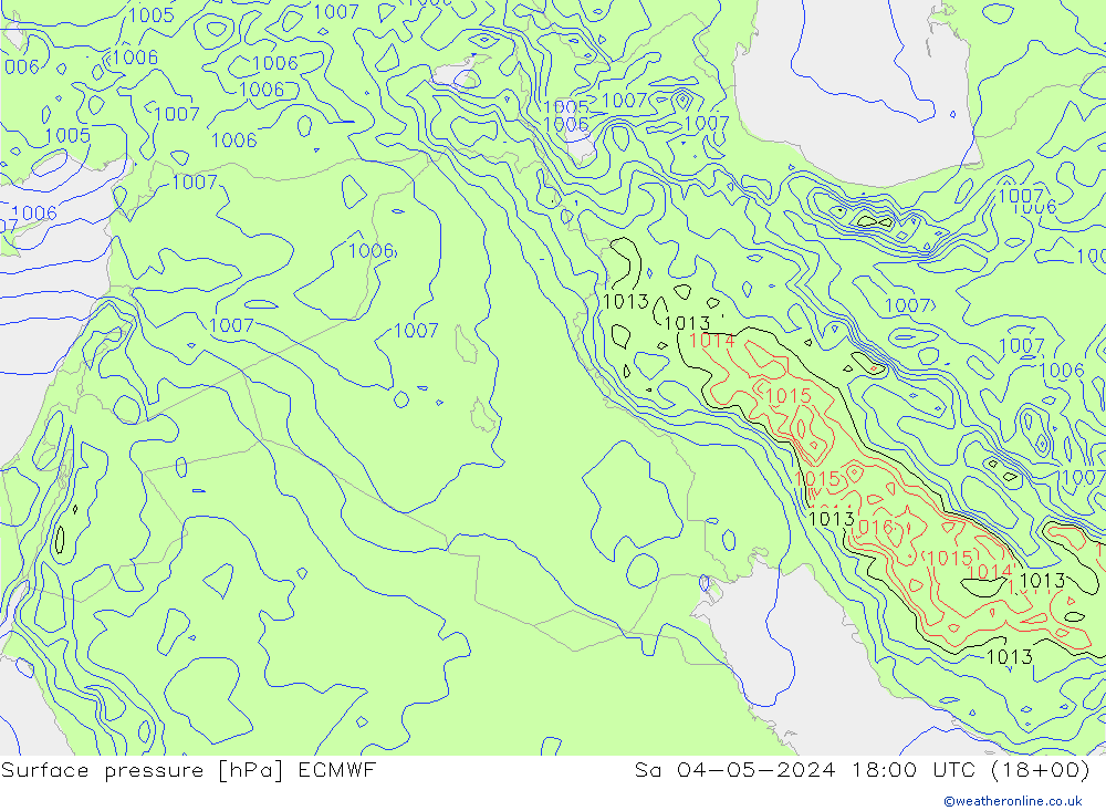 Bodendruck ECMWF Sa 04.05.2024 18 UTC
