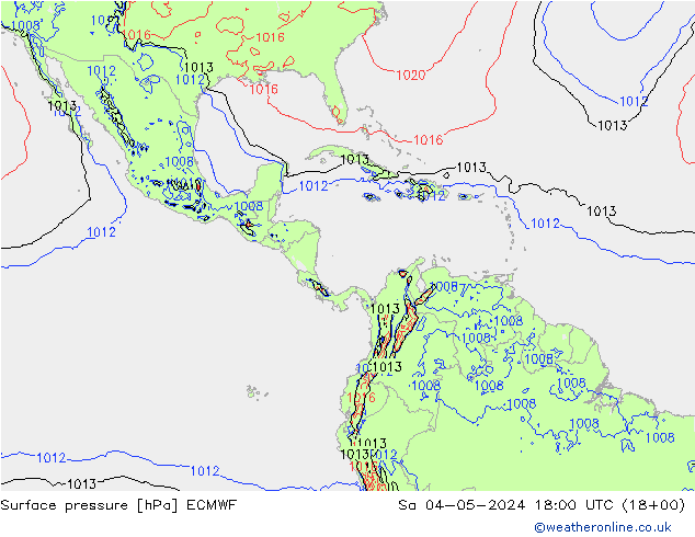 ciśnienie ECMWF so. 04.05.2024 18 UTC