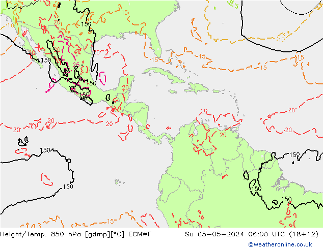 Z500/Rain (+SLP)/Z850 ECMWF Ne 05.05.2024 06 UTC