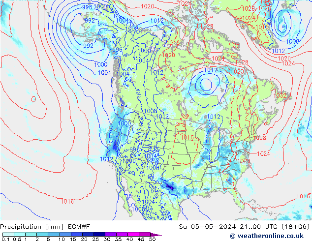 Niederschlag ECMWF So 05.05.2024 00 UTC