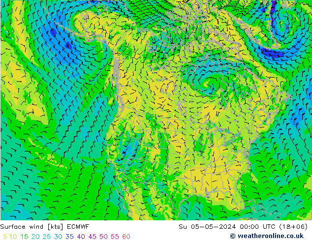 Bodenwind ECMWF So 05.05.2024 00 UTC