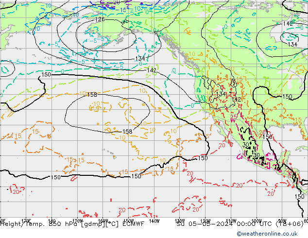 Z500/Regen(+SLP)/Z850 ECMWF zo 05.05.2024 00 UTC