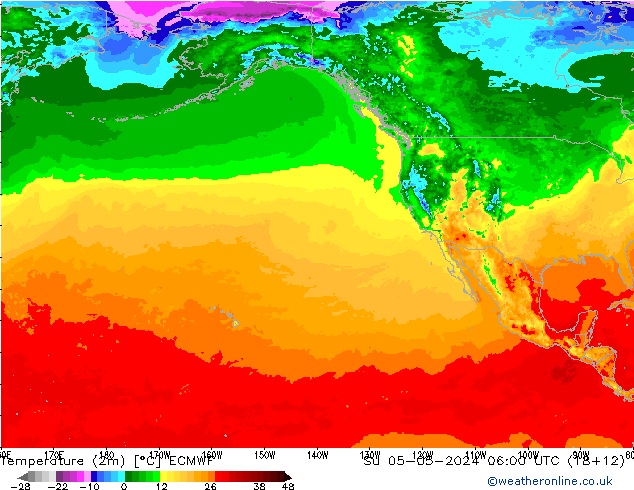 Temperatura (2m) ECMWF dom 05.05.2024 06 UTC