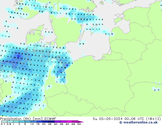 Z500/Rain (+SLP)/Z850 ECMWF  05.05.2024 06 UTC