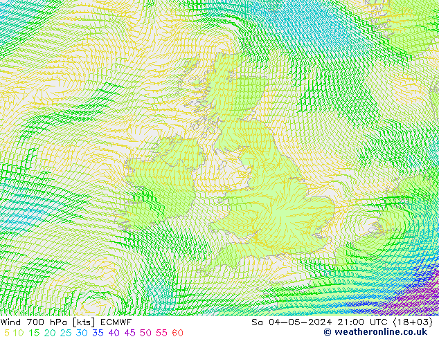 Wind 700 hPa ECMWF So 04.05.2024 21 UTC